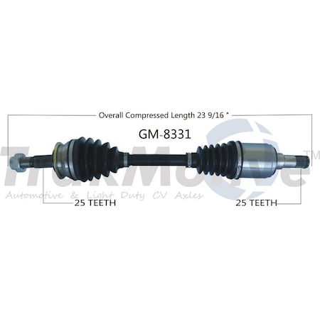 Surtrack Axle Cv Axle Shaft, Gm-8331 GM-8331